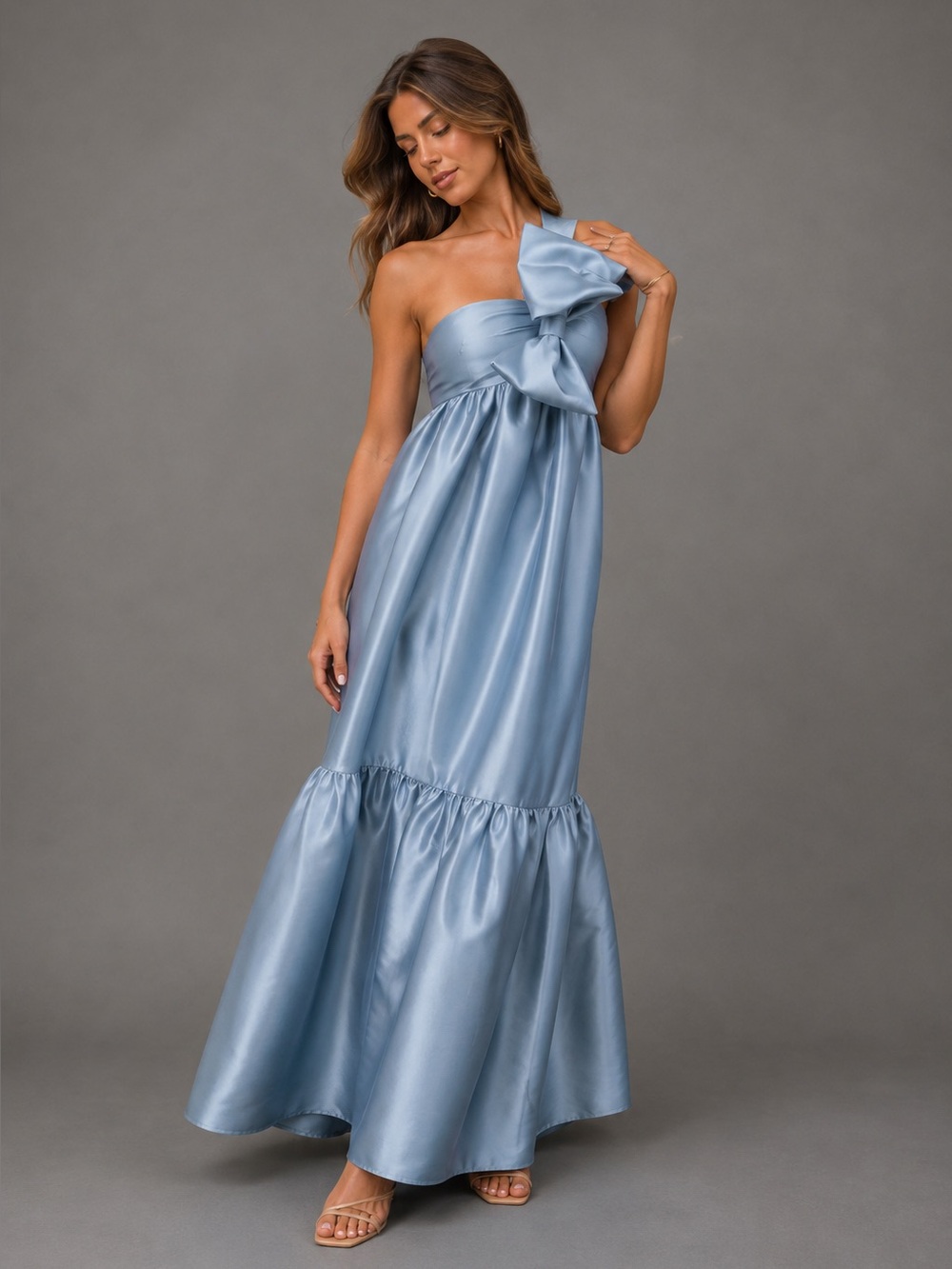 Petal & Pup Women's Betina Bow Front Maxi Dress M B1292 - Picture 1 of 4